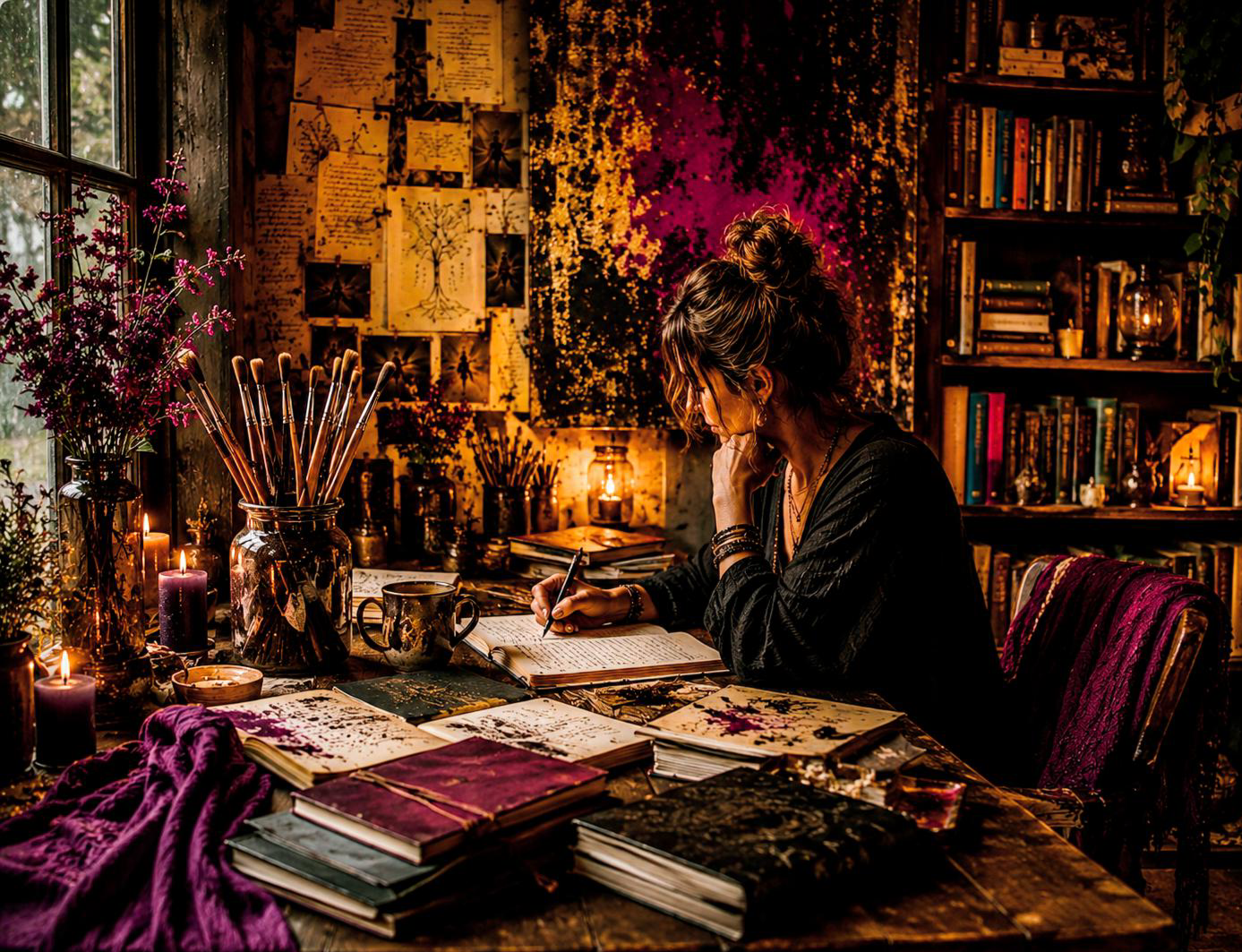 Kassi Martin in her therapeutic art studio
